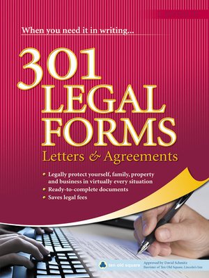 cover image of 301 Legal Forms, Letters & Agreements